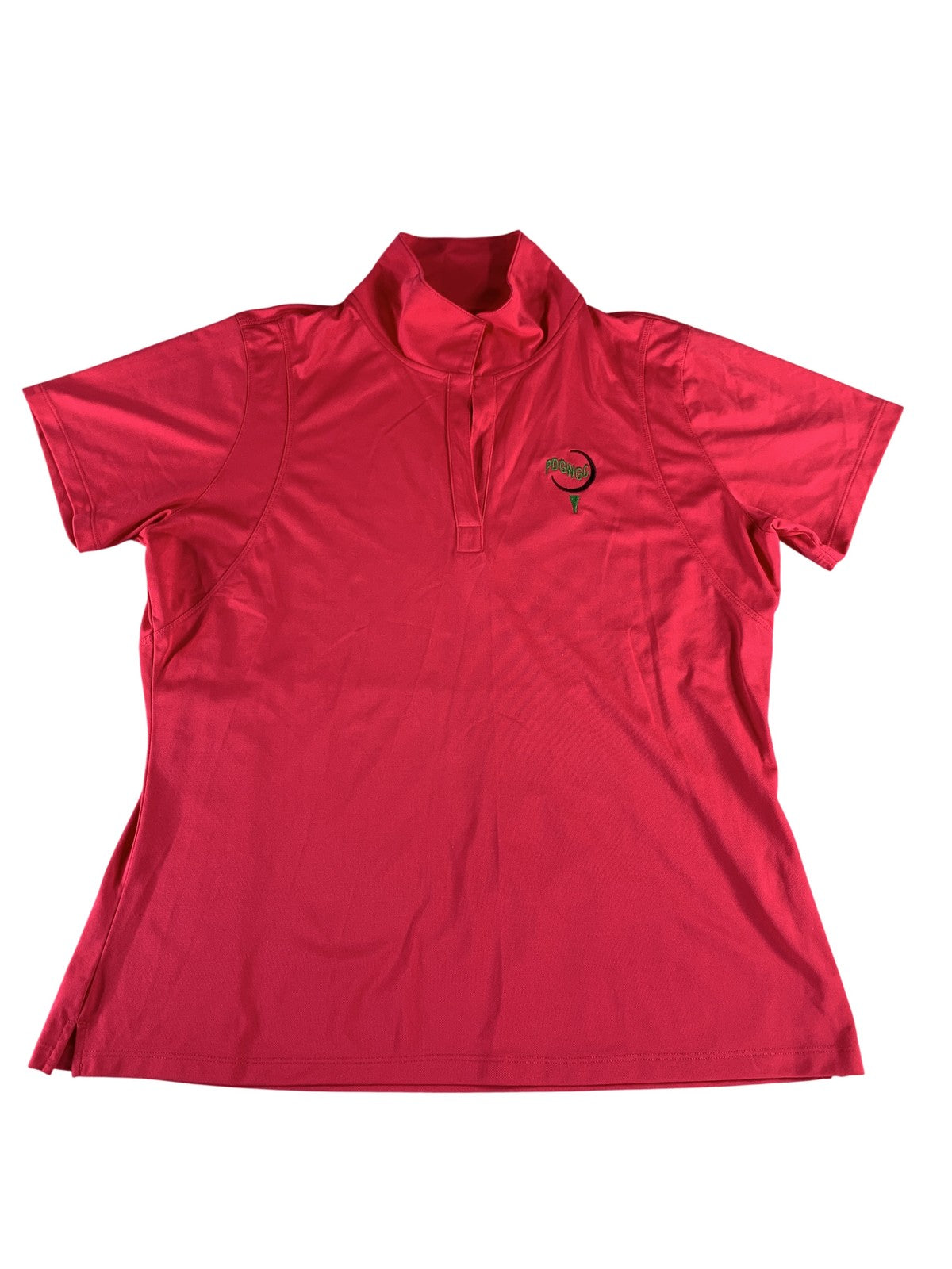 PDGWG Golf Shirt Polo Womens XL Pink Short Sleeve Sport-Tek Moisture Wicking Top