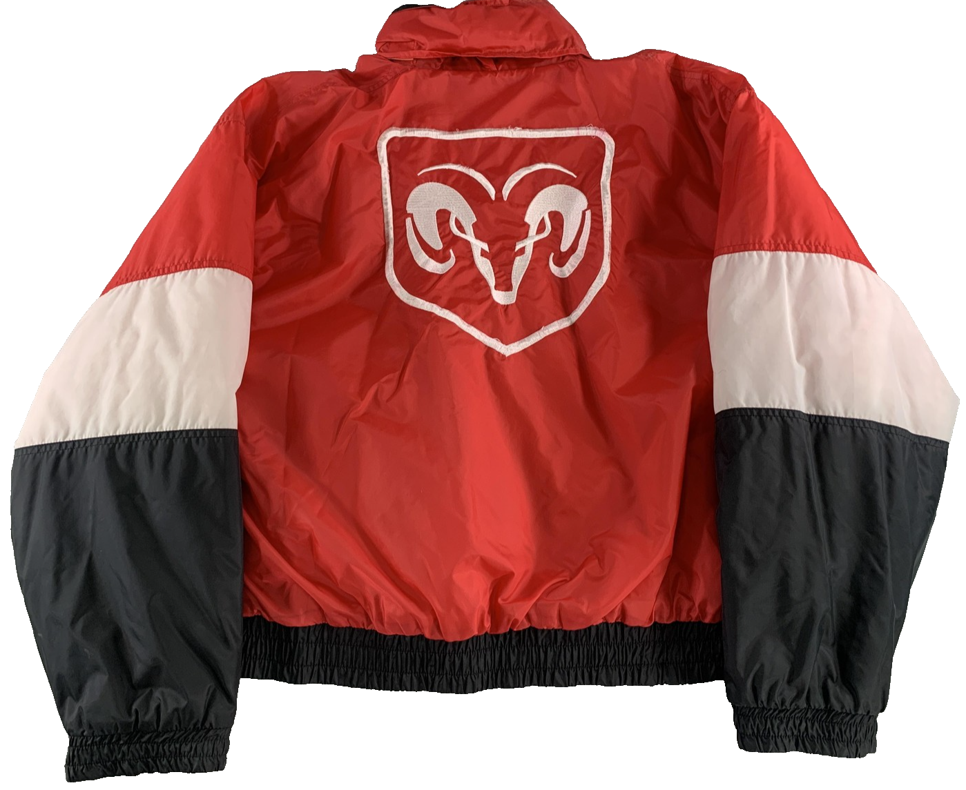 Dodge Motorsports Jacket Mens Large Red Black NASCAR Racing Embroidered Nylon