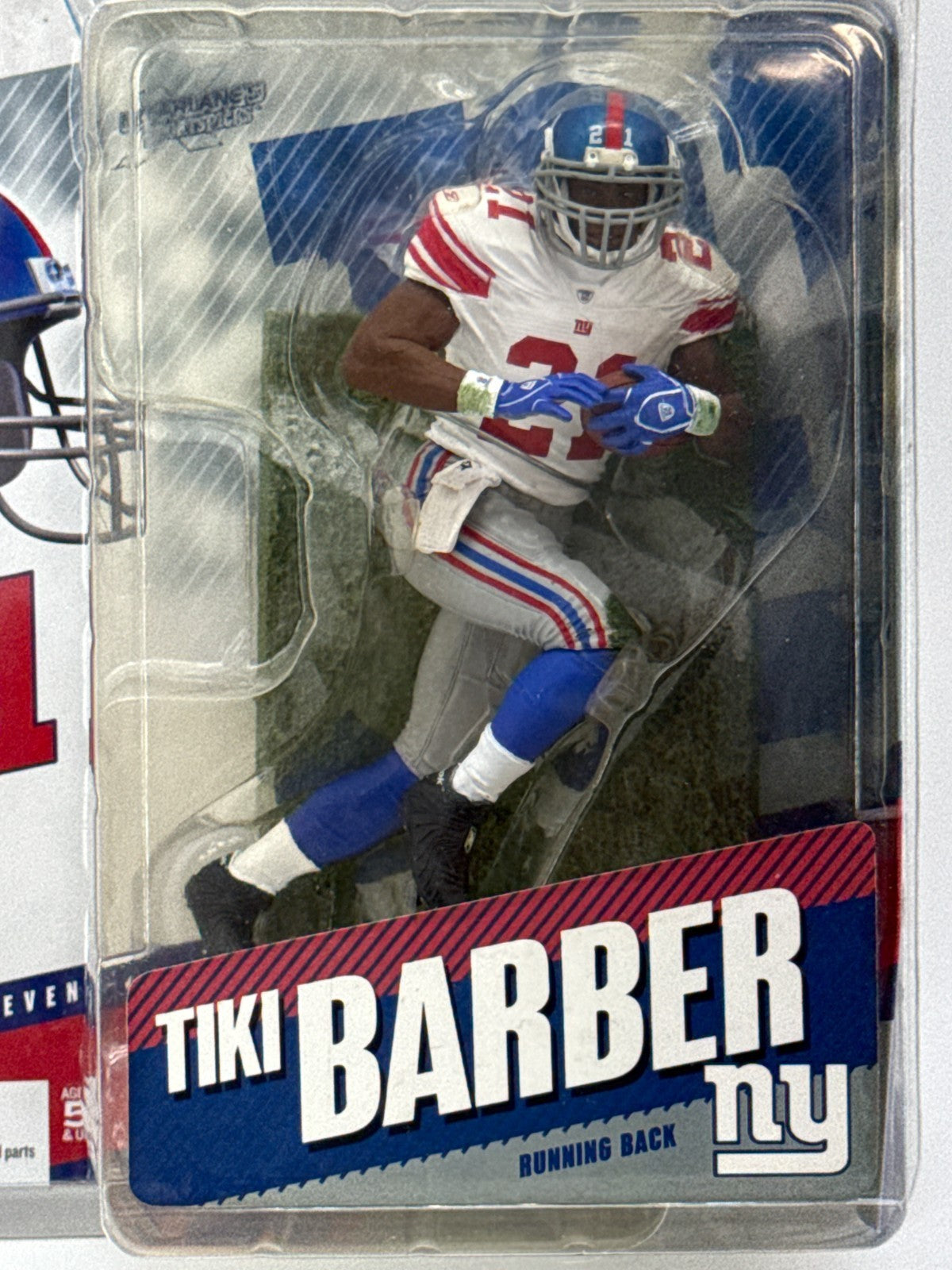 McFarlane NFL Series 11 Tiki Barber NY Giants #21 RB White Jersey 2nd Ed Figure