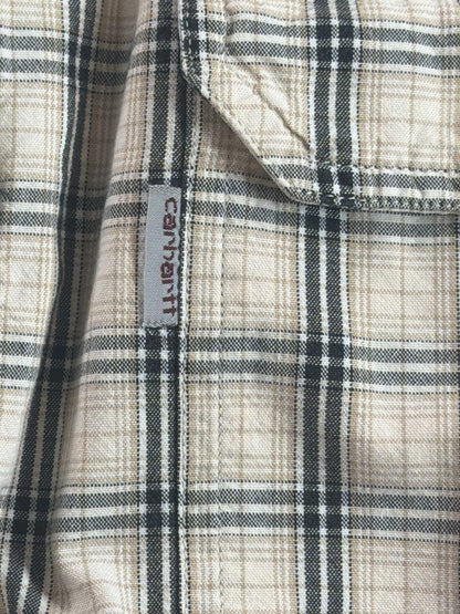 Carhartt Relaxed Fit Mens XL Short Sleeve Plaid Button Down Work Shirt Cotton