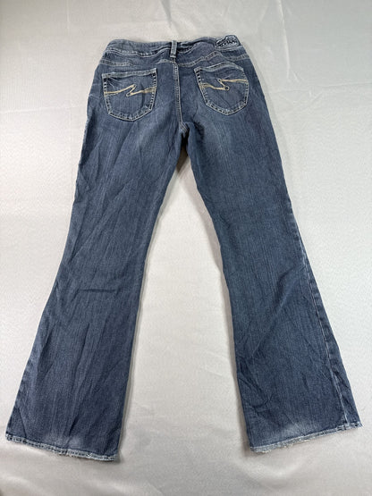 Silver Jeans Co Aiko Bootcut Jeans Womens 32 Blue Denim Low Rise Flare