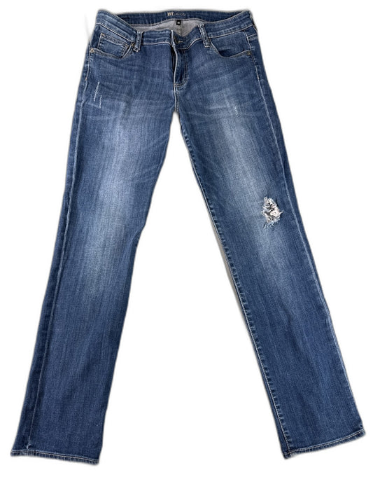 KUT Kloth KP176MA5N Jeans Womens 10 Blue Distressed Straight Leg Cotton Spandex