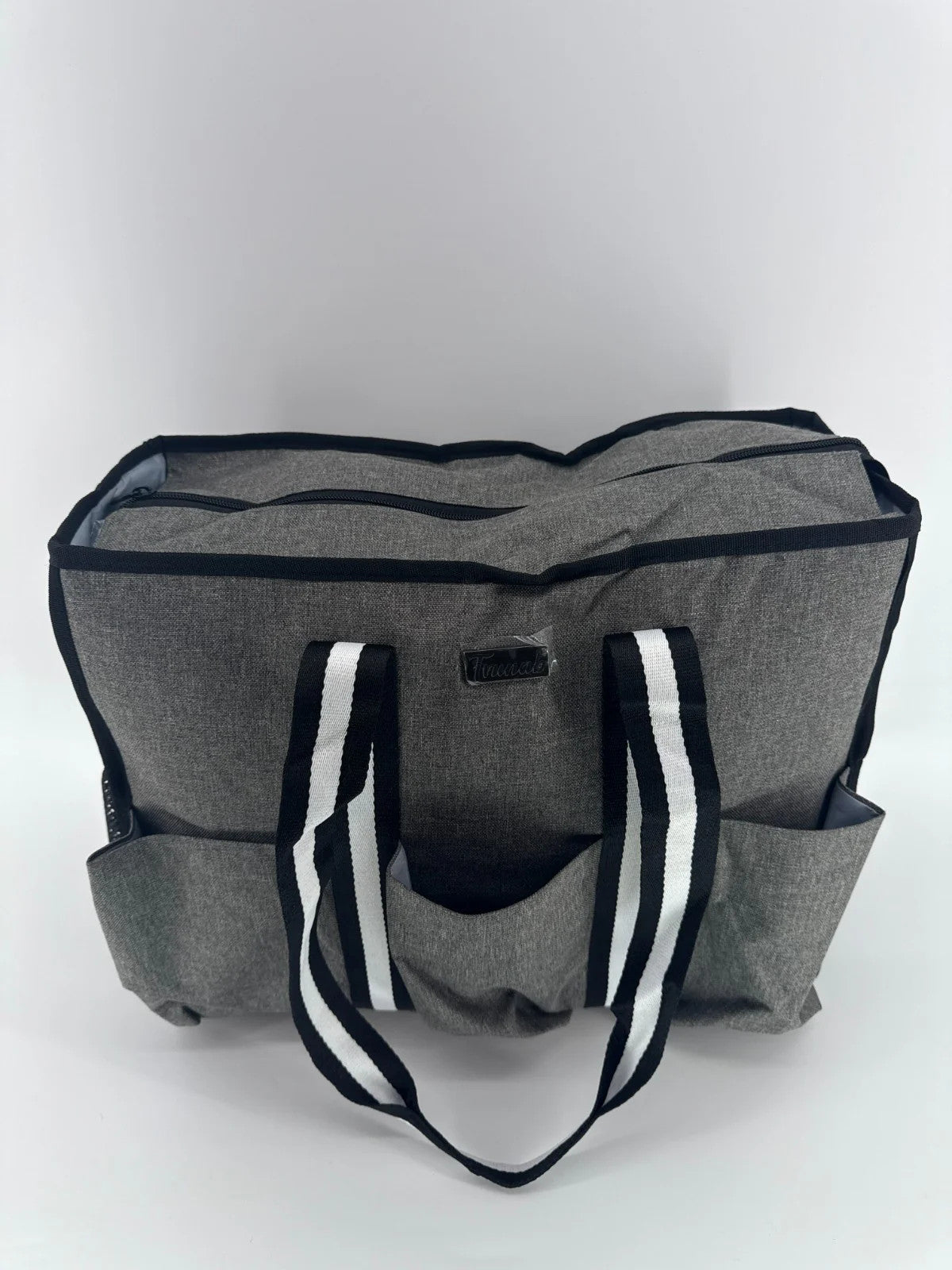 Trunab Gray Teacher Tote Bag Large Utility Work Organizer Pockets Shoulder Strap
