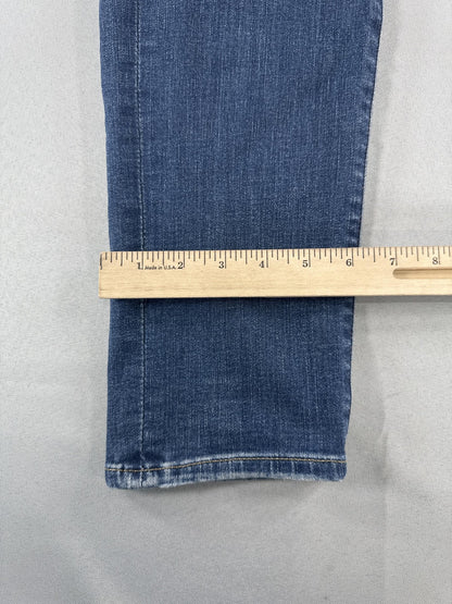 Express Jeans Mens 29x30 Blue Skinny Hyper Stretch Denim Medium Wash Pants Red