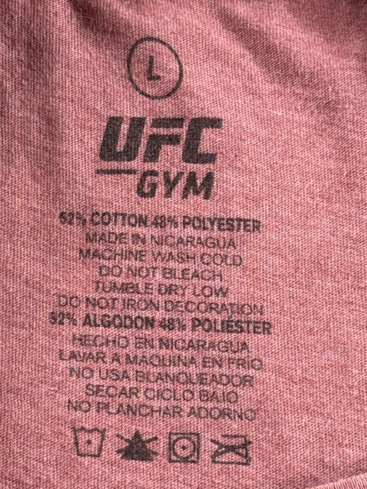 UFC Gym Tank Top Mens L Red Cotton Blend Sleeveless Graphic Print Crewneck Black