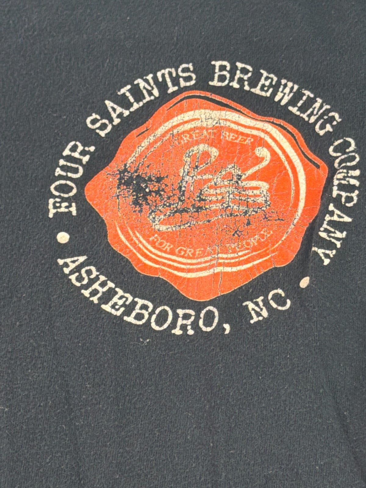 Bella Canvas Four Saints Brewing El Paladin Lucha Skull Long Sleeve Tee Mens L