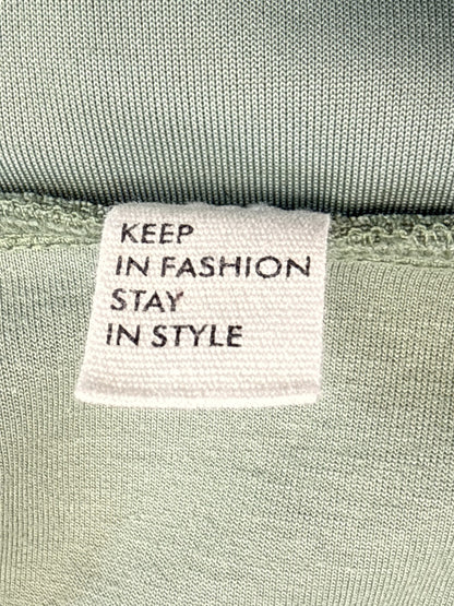 ANRABESS Half Zip Sweatshirt M Mint Green Long Sleeve Relaxed Fit Fleece