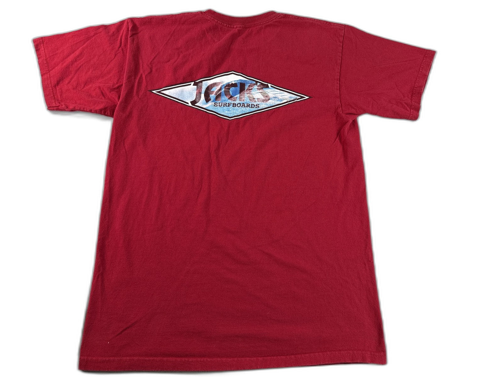 JACKS Retro Tee Red 100% Cotton Graphic Crewneck Short Sleeve Unisex Soft M