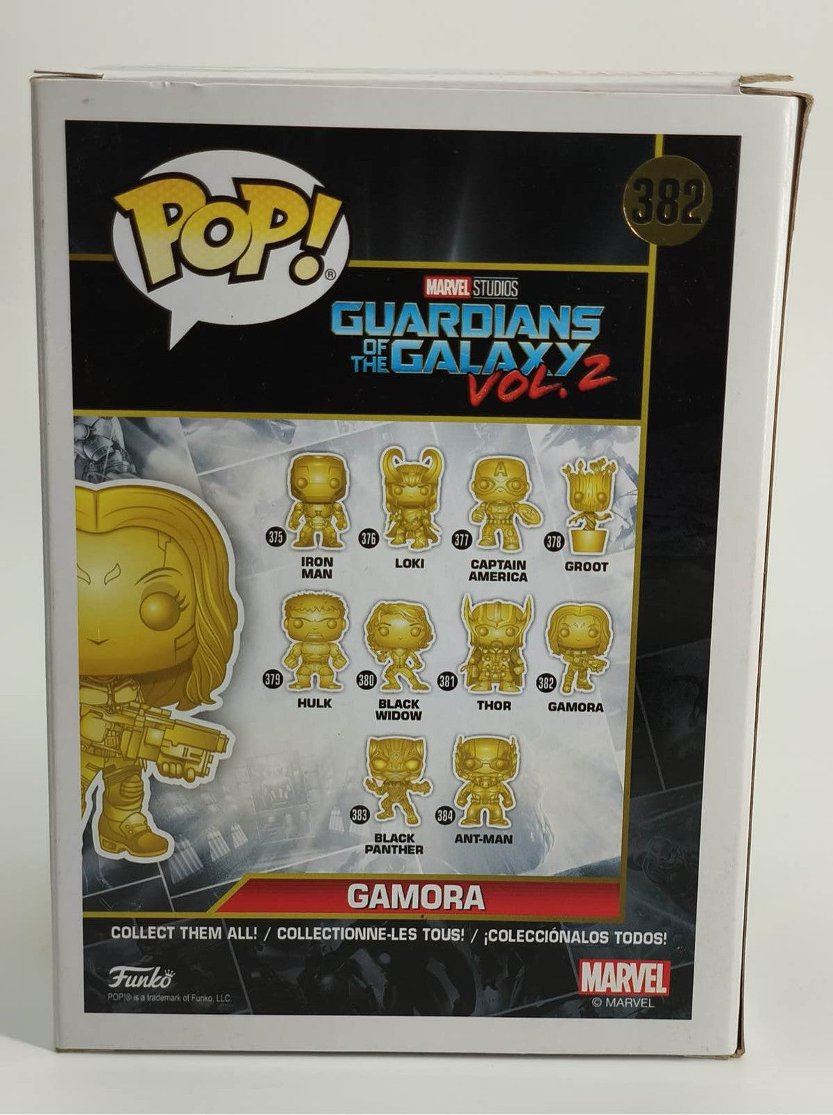 Funko Pop! Marvel Studios Gold Chrome Gamora #382 | Guardians Vol. 2 | Vaulted