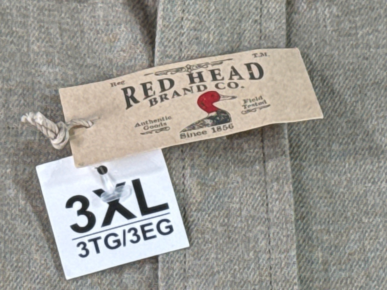 RedHead Brand Co Mens 3XL Oatmeal Button Up Shirt Long Sleeve Flannel Chamois