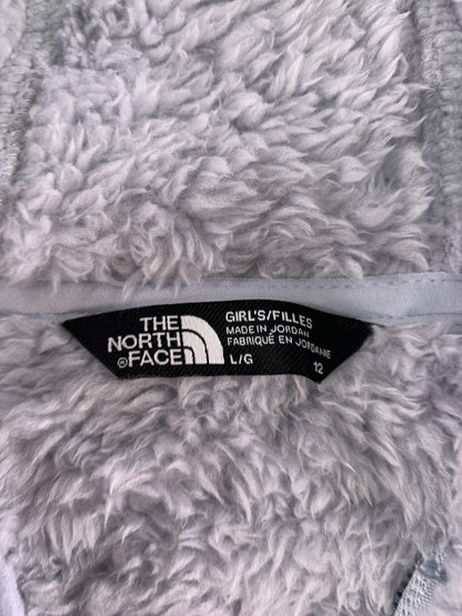 The North Face Hoodie Girls Large 12 Dusty Periwinkle Suave Oso Fleece Full Zip