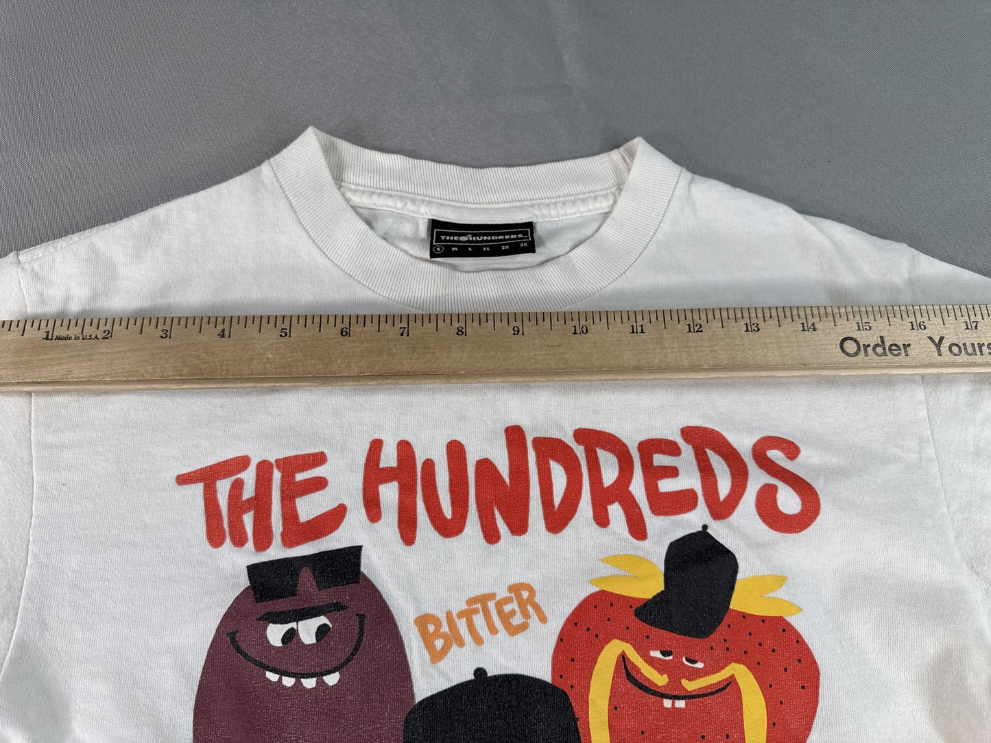 Hundreds The Graphic Tee S Streetwear White 100% Cotton Short Sleeve