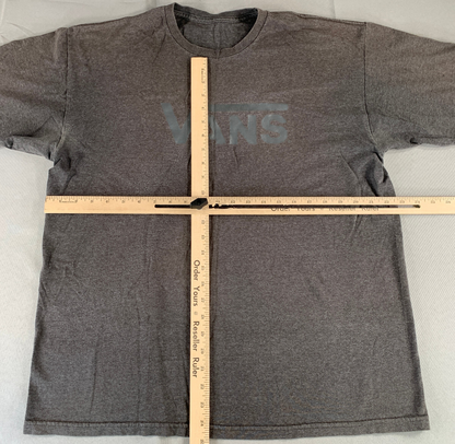 Vans Gray Logo Graphic T-Shirt Adult Fit Chest 24" Skate Streetwear Unisex Tee