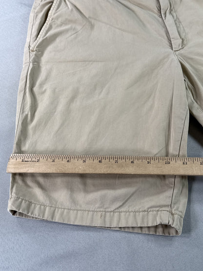 UNIQLO Chino Shorts Waist inch Beige 100% Cotton Breathable Flat Front Twill Men