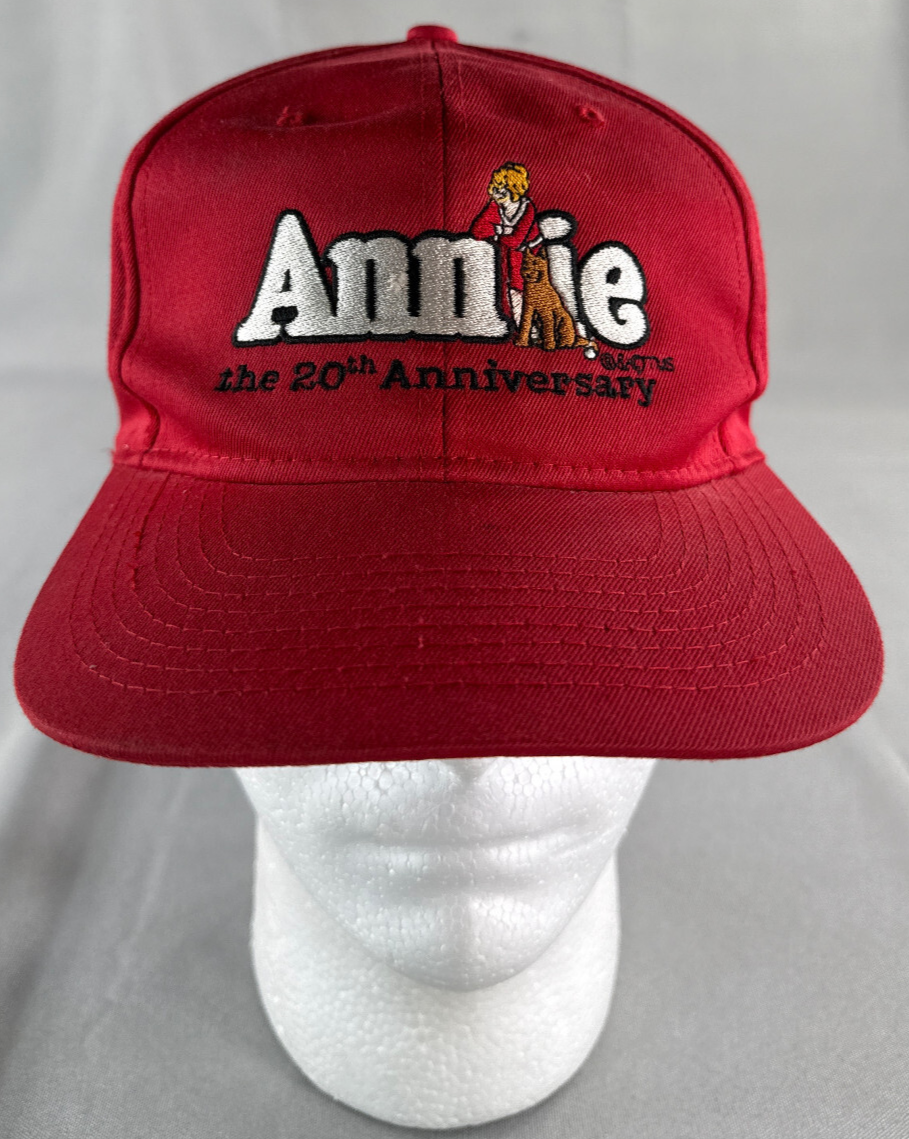 Annie 20th Anniversary Red Snapback Hat OSFA Adjustable Cap Rare Broadway Promo