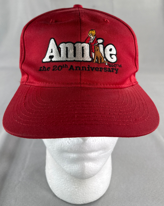 Annie 20th Anniversary Red Snapback Hat OSFA Adjustable Cap Rare Broadway Promo