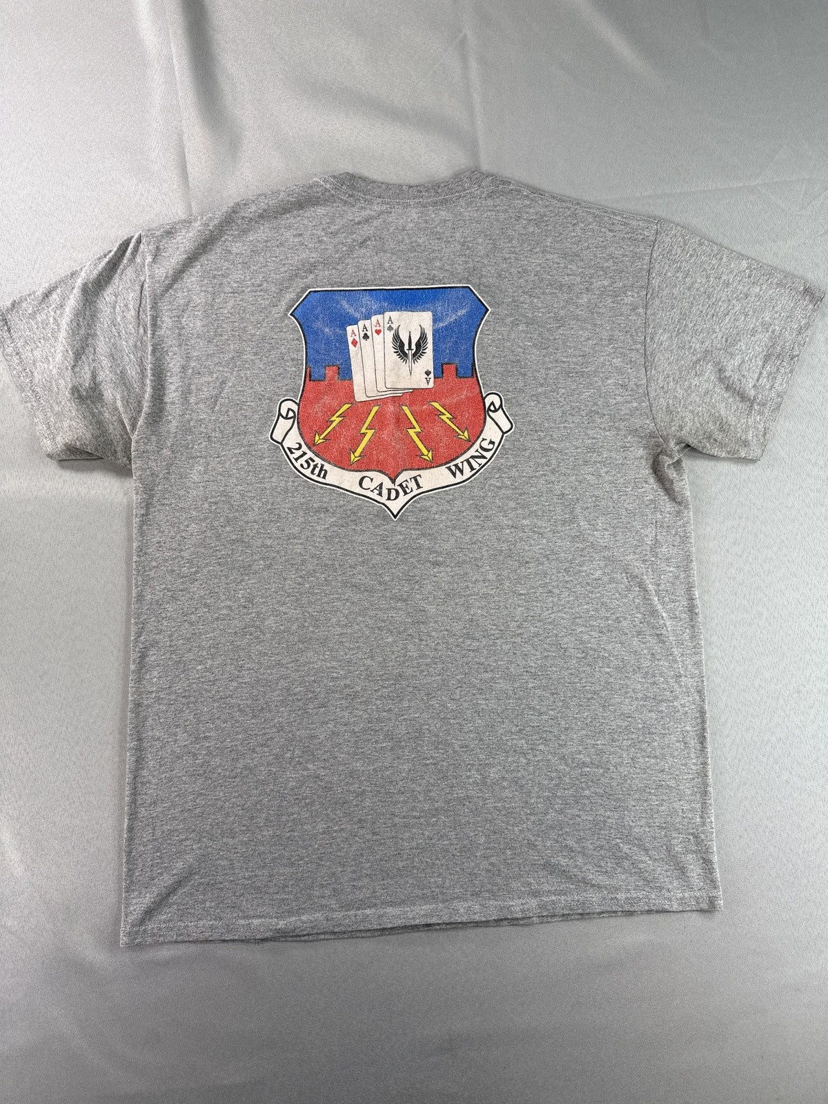 GILDAN U.S. Air Force Military Tee Gray L Cotton Polyester Crewneck Short Mens