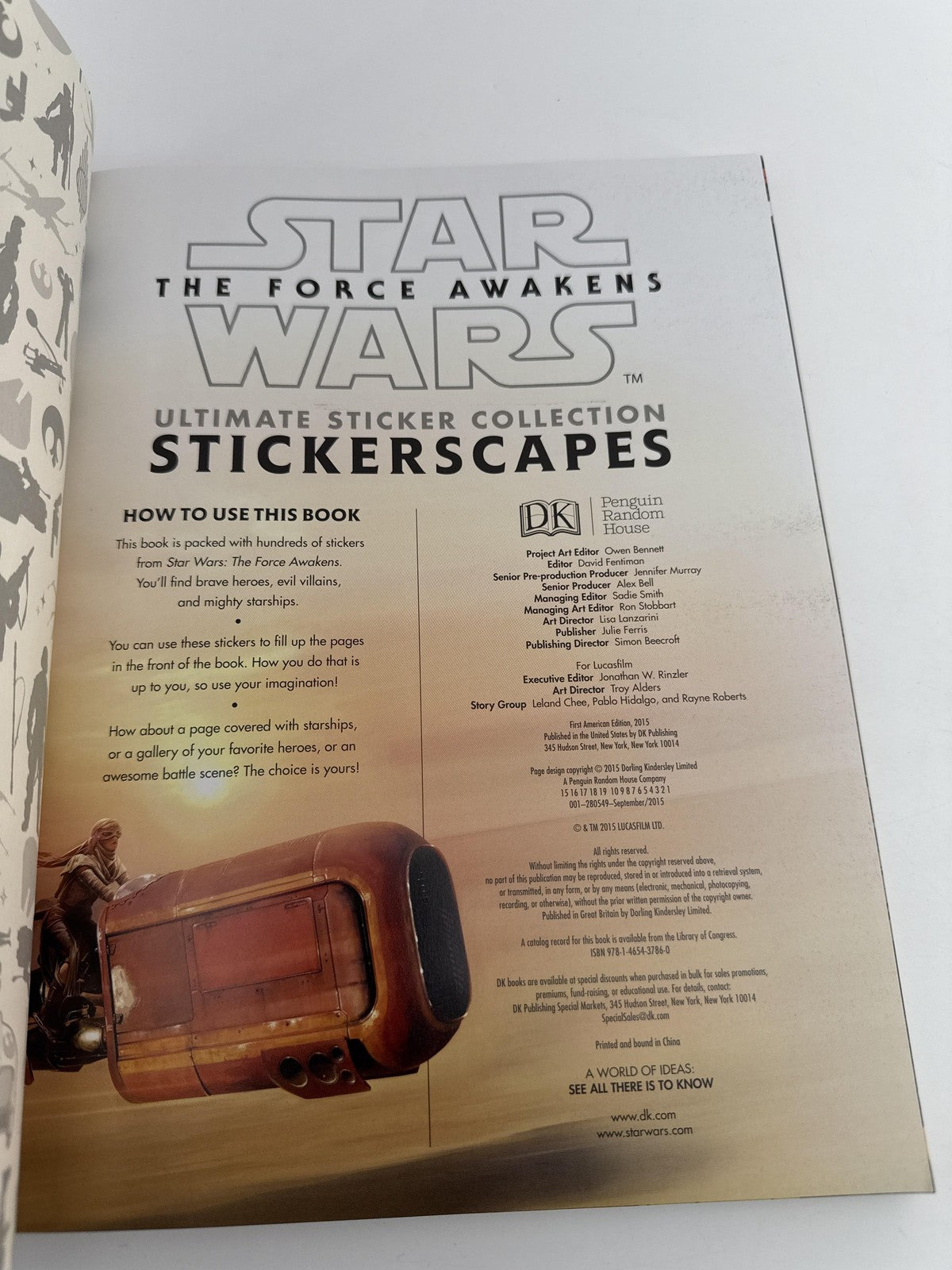 Star Wars Force Awakens Ultimate Sticker Collection Stickerscapes 2 Book Fun Pad