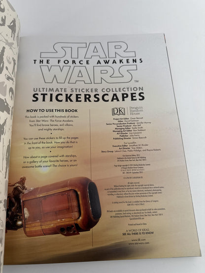 Star Wars Force Awakens Ultimate Sticker Collection Stickerscapes 2 Book Fun Pad