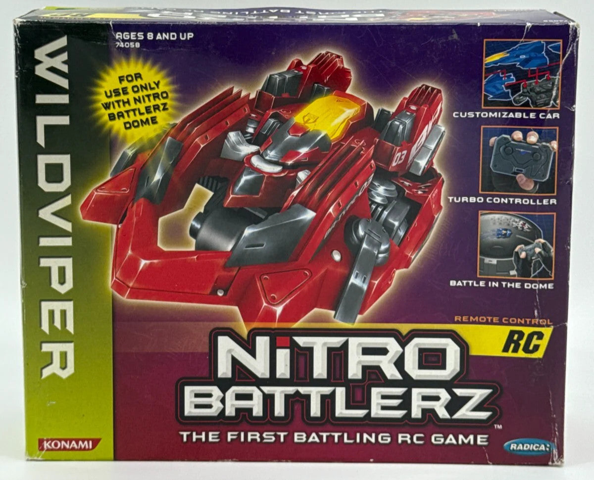 Nitro Battlerz Wild Viper RC Turbo Car Set Konami 2003 Radica Remote Battle Race