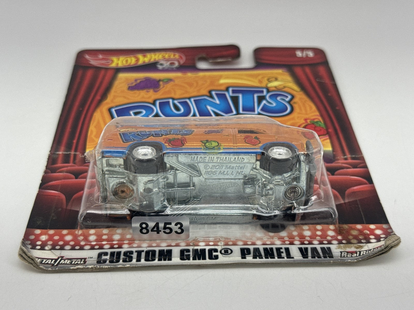 Hot Wheels Runtz Custom Diecast Car Orange Metal Panel Van Graphic 50th 1:64 HW