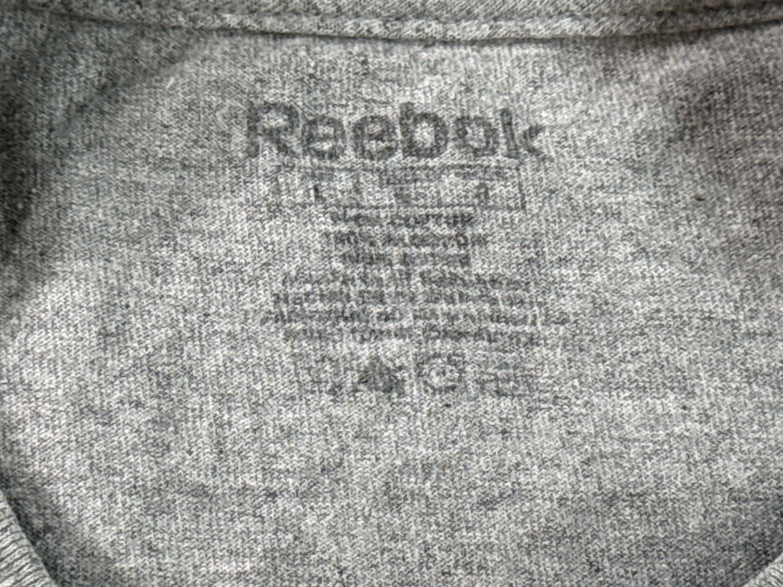 Detroit Red Wings Mens L Reebok Gray Long Sleeve Shirt NHL 1926 Winged Wheel Tee