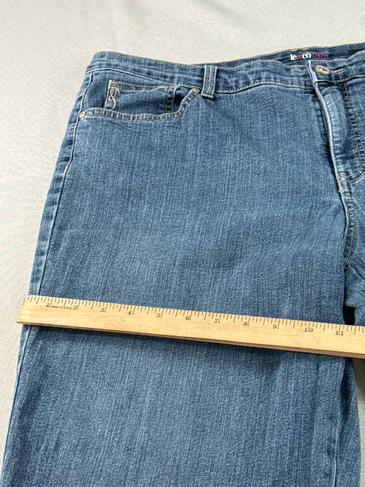 Style & Co Denim Capri Jeans Womens 18 Blue Stretch Mid Rise Cropped Pants