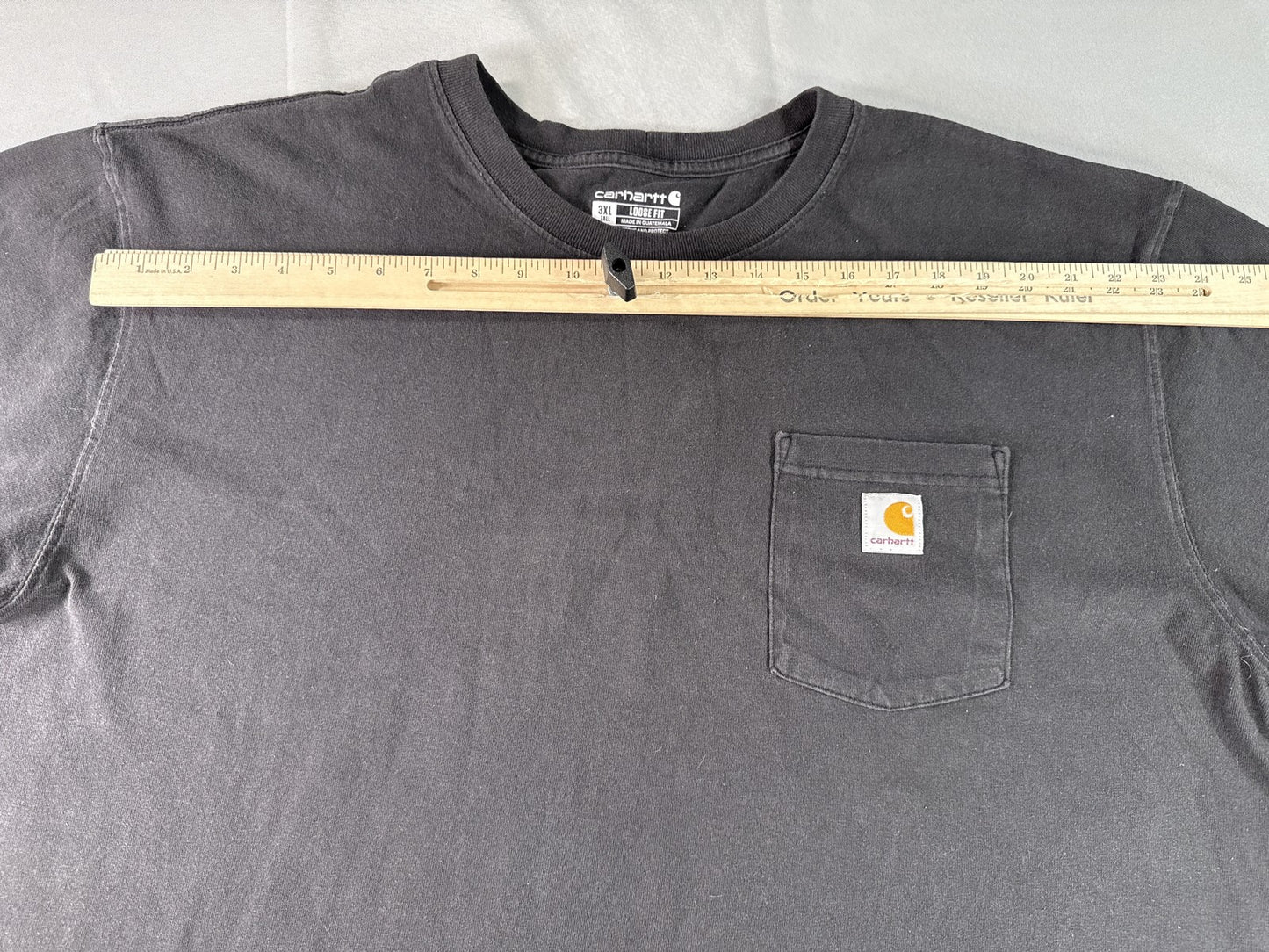 Carhartt Tee 3XL TALL Black Cotton Crewneck Short Sleeve Regular Fit Pocket