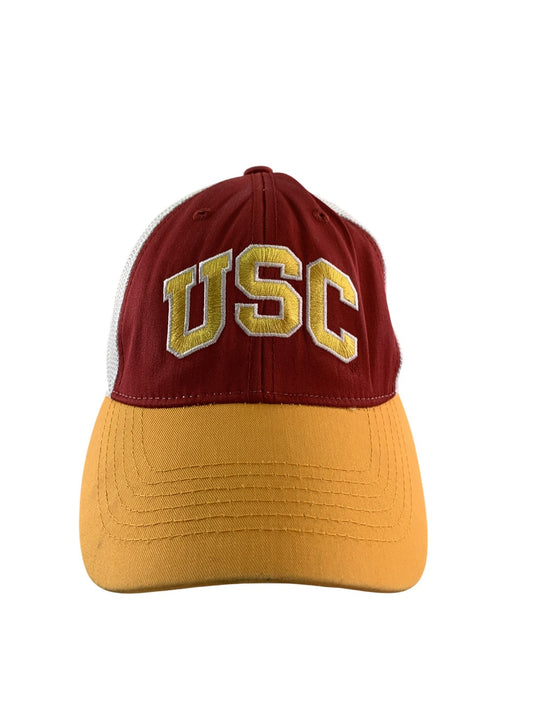 USC Trojans Hat Cap Snap Back Red Gold Mens NCAA College Football Trucker Mesh