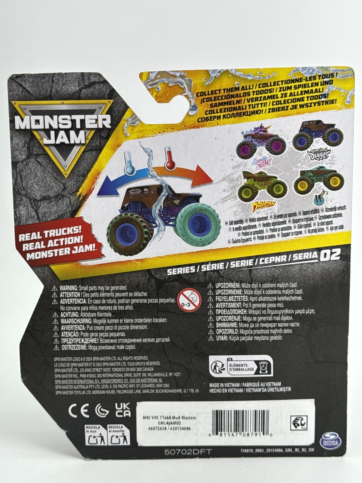 Monster Jam Mud Blasters Son-Uva Digger 1:64 Diecast Truck Color Change New