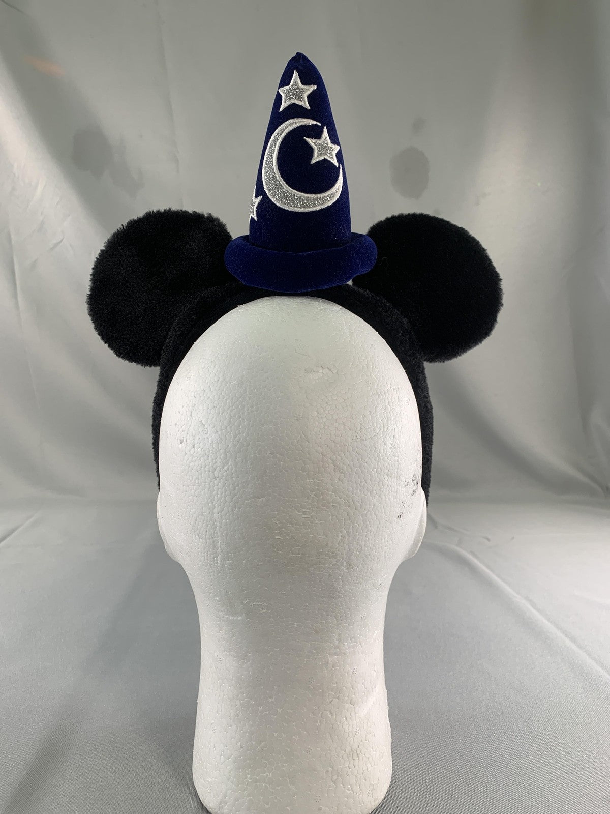 Disney Parks Sorcerer Mickey Mouse Ears Headband Adult Black Blue Hat Cap NWT