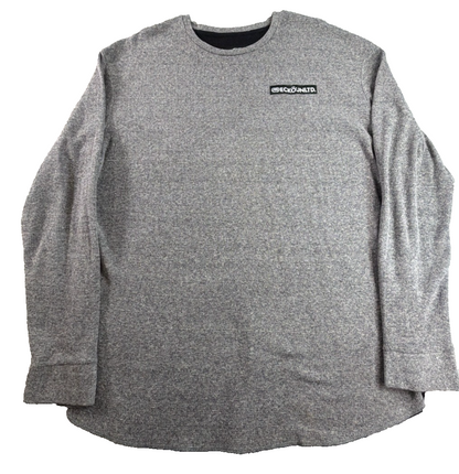Ecko Unltd Thermal Long Sleeve Shirt Mens 3XL Gray Black Colorblock Waffle Knit
