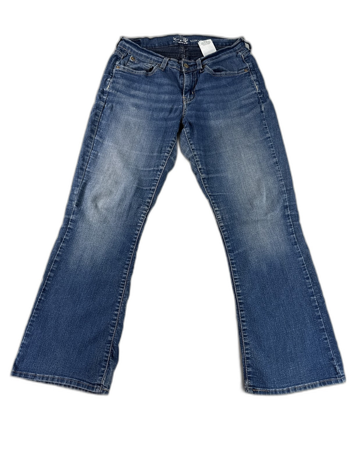 Signature Jeans 12 S Womens S/C Blue Bootcut Stretch Denim Mid Rise Cotton Blend