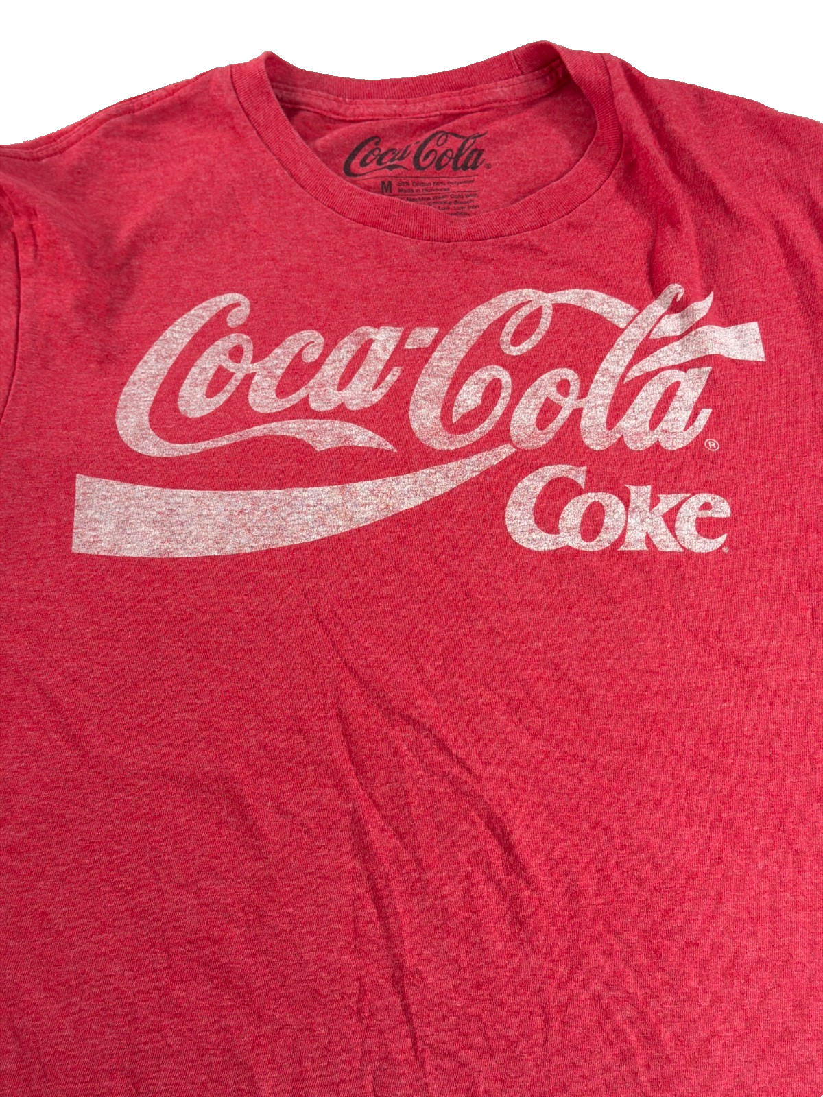 Coca Cola Coke T Shirt Red Logo Graphic Mens Medium Short Sleeve Classic Tee