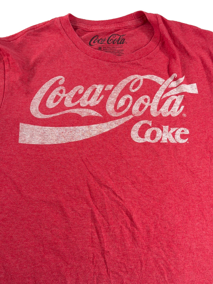 Coca Cola Coke T Shirt Red Logo Graphic Mens Medium Short Sleeve Classic Tee