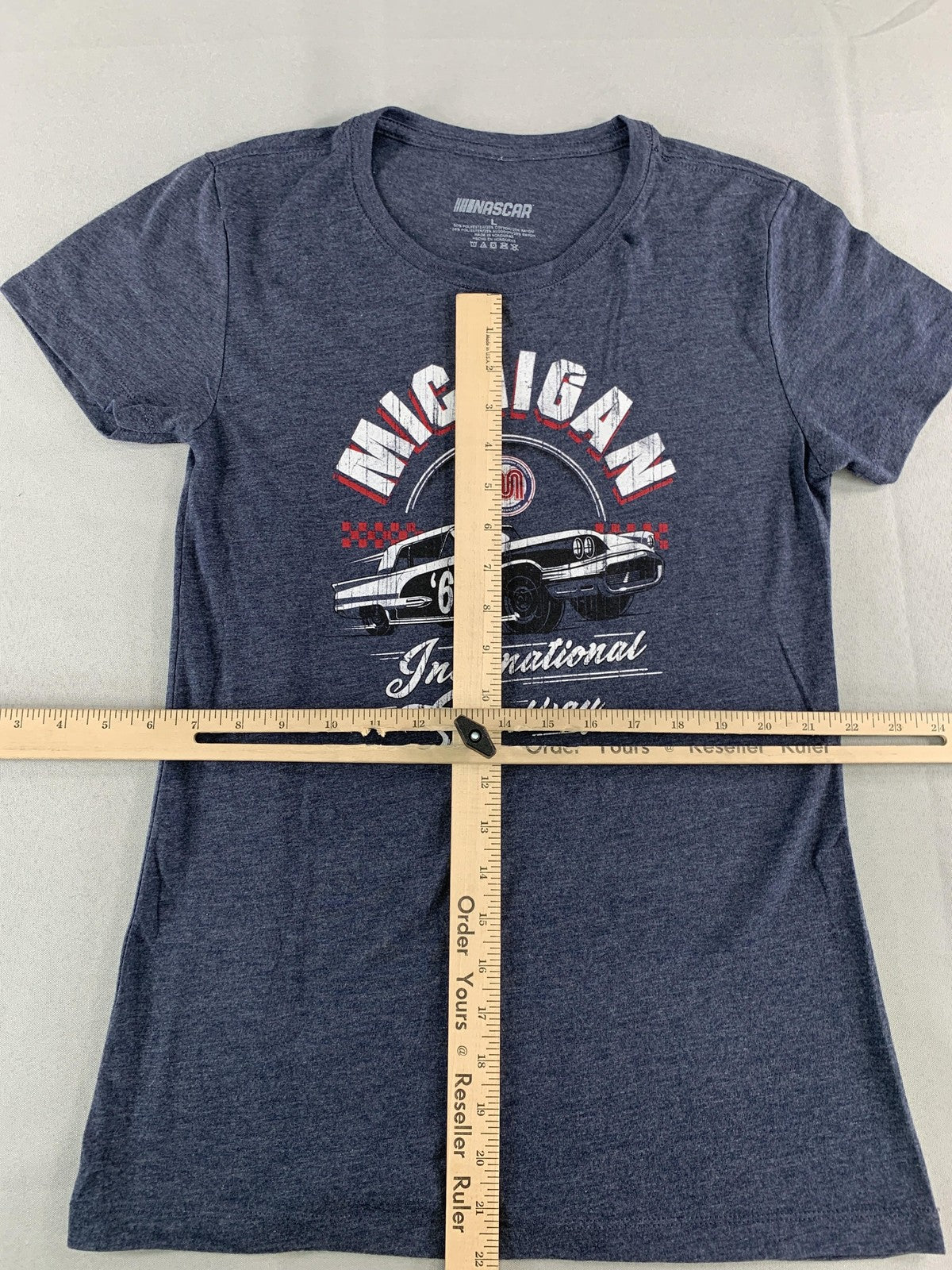 NASCAR Michigan International Speedway Shirt Womens Large Graphic Racing Car Tee