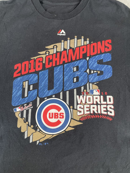 Chicago Cubs Shirt Mens XL MLB Baseball 2016 World Series Champions Majestic Tee