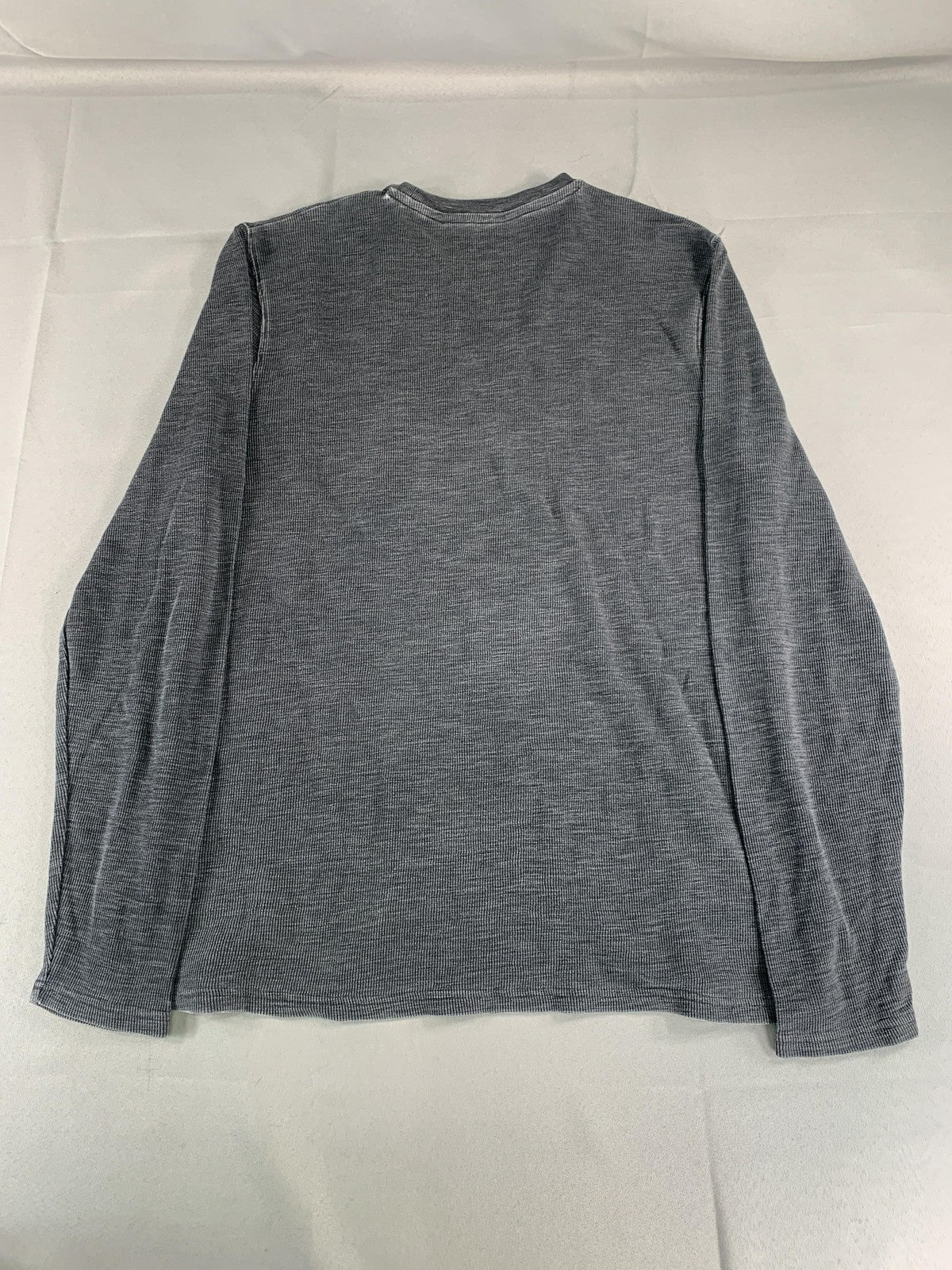 Lucky Brand Shirt Mens XL Gray Venice Burnout Long Sleeve Pocket Crewneck Casual