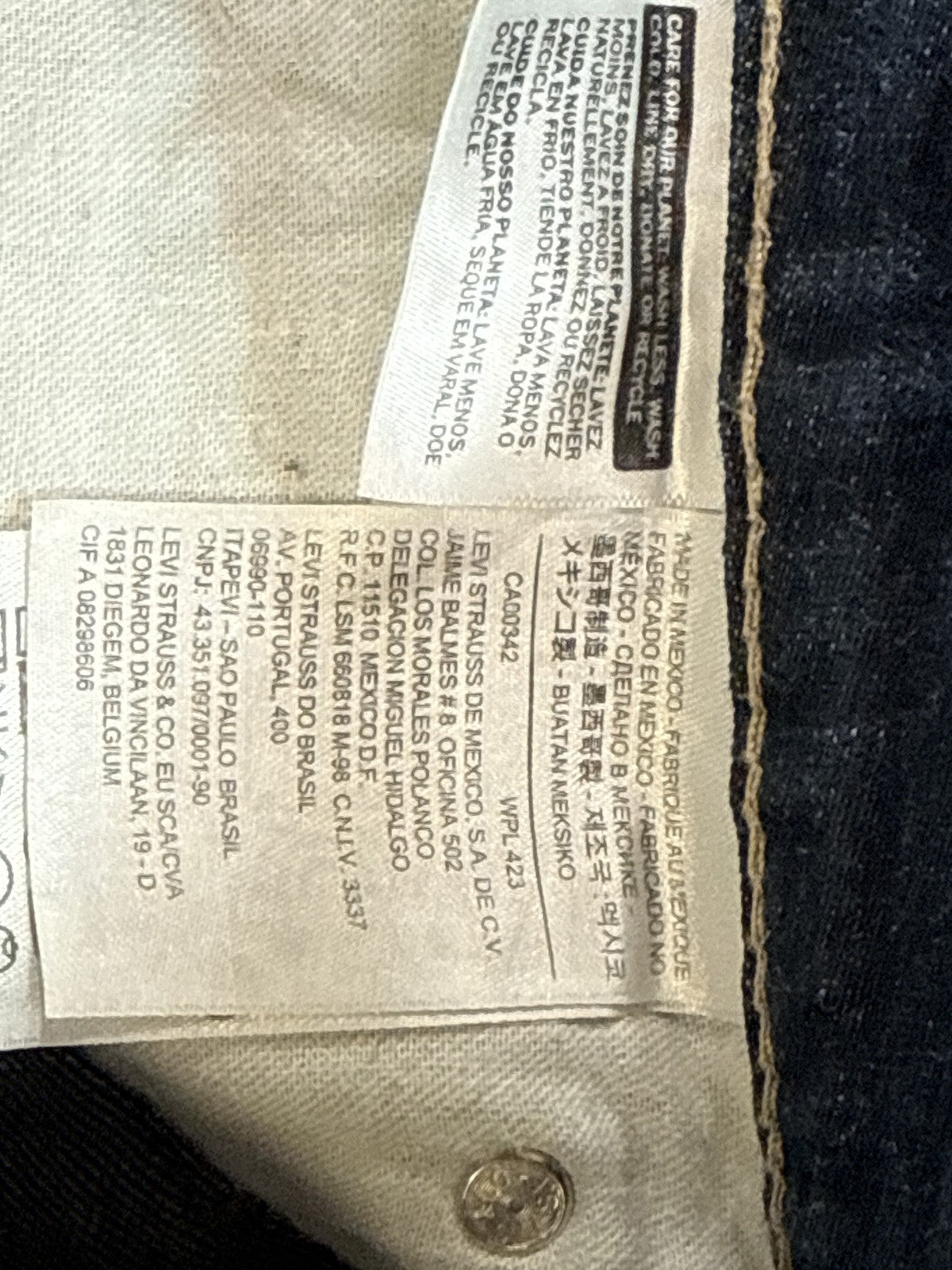 Levi's 511 Straight Leg Jeans W 31 L 32 Dark Wash Cotton Classic Fit Pockets