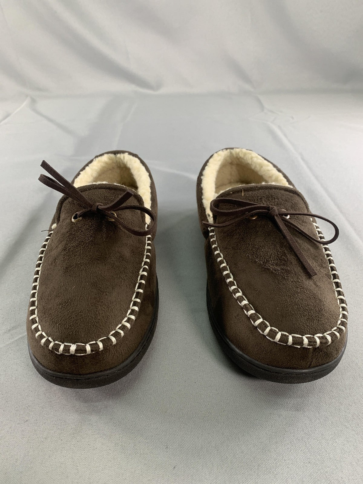 Levis Moccasin Slippers Mens Size 8-9 Brown Memory Foam House Shoes 530-50009