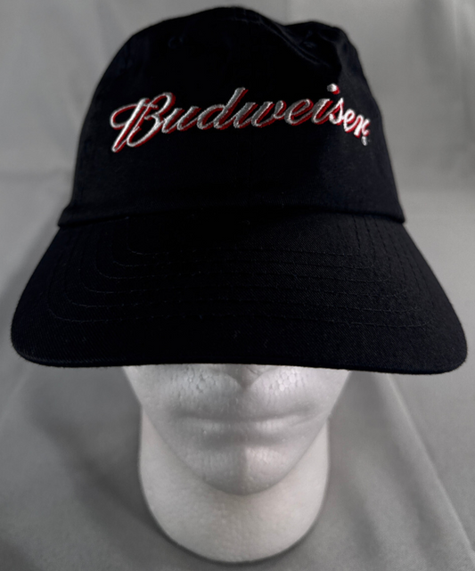 Budweiser vintage Baseball Cap Beer Hat Black Snapback Adjustable OSFA Logo One
