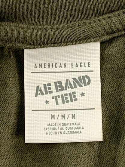 ACDC Shirt Mens Medium Olive Green American Eagle Band Tee Rock Music Graphic