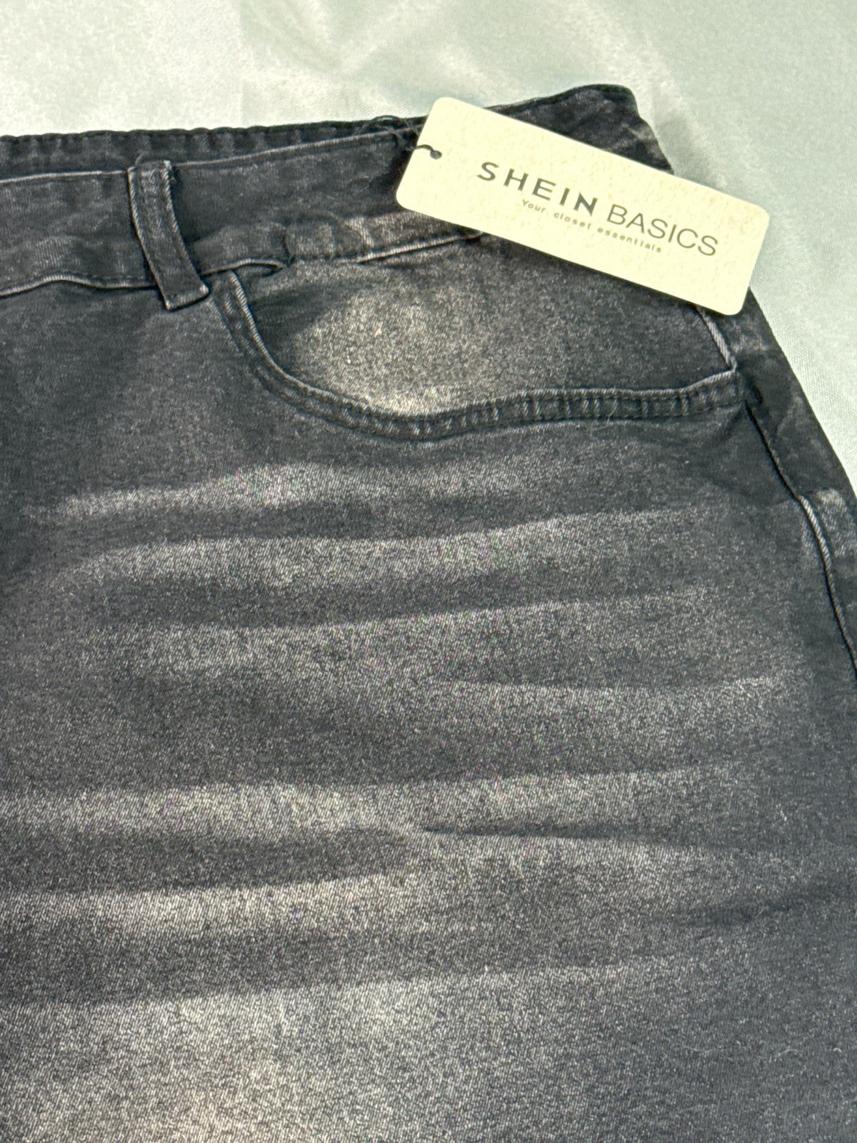 Shein Curve Black Wash Skinny Jeans Womens 4XL Stretch High Rise Denim Pants