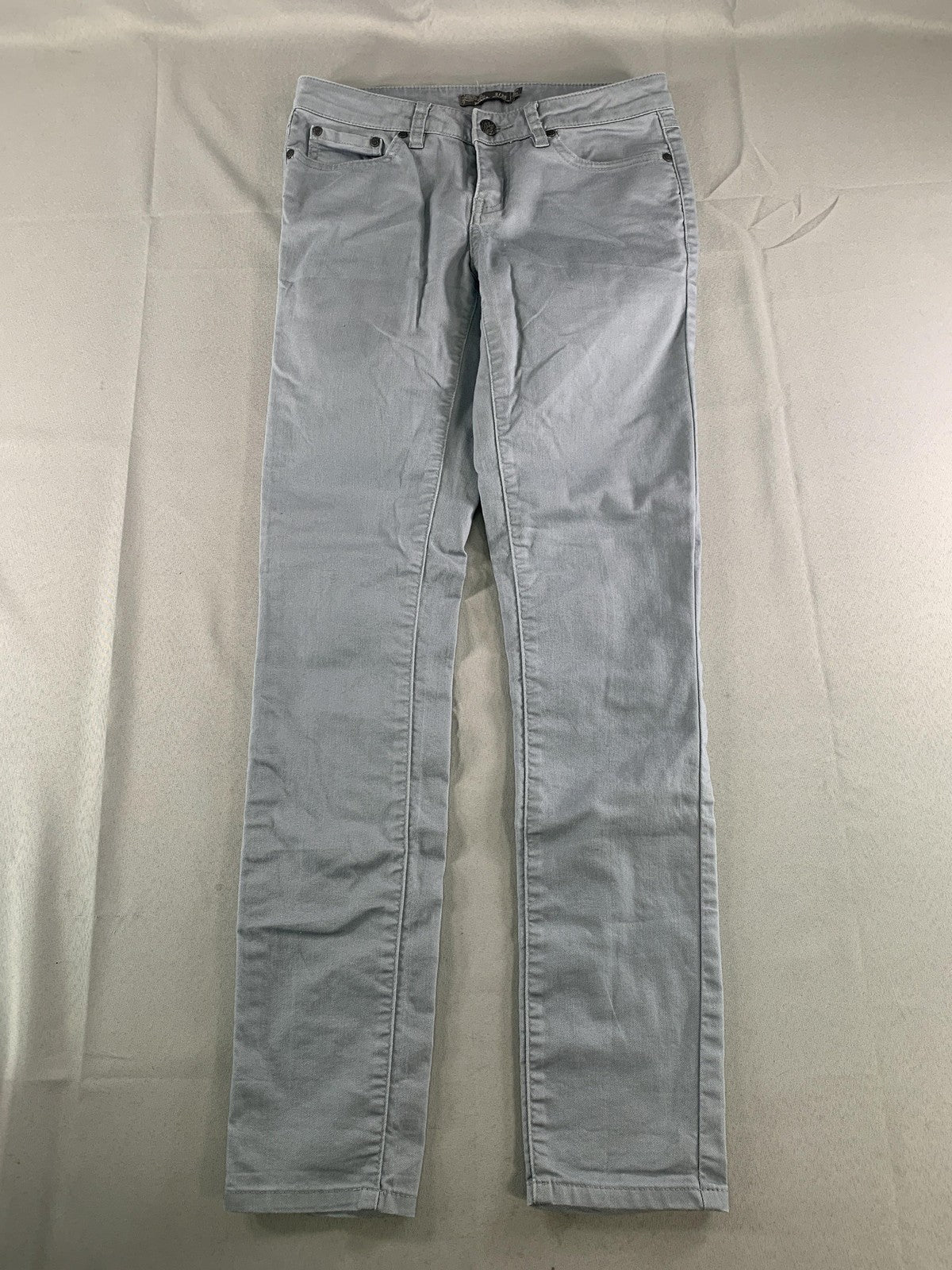 PrAna Jeans Womens 2/26 Gray Straight Leg Denim Regular Inseam Casual Pants on