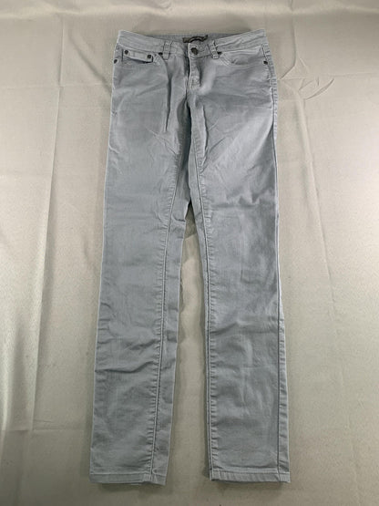 PrAna Jeans Womens 2/26 Gray Straight Leg Denim Regular Inseam Casual Pants on