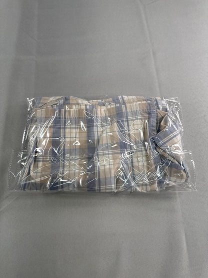 G Unit Shirt Mens Large Plaid Short Sleeve Tools of the Trade Heavyweight NWT