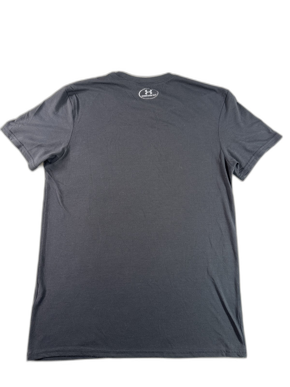 Under Armour Graphic Logo Tee L Gray Polyester Athletic Regular Fit Short