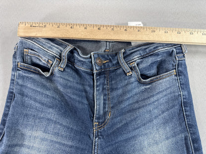 Hollister Skinny Jeans Womens W27 L28 Blue Denim Low Rise Five pocket Design L29