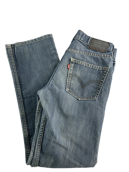 Levis 514 Jeans Mens 26x29.5 Blue Slim Straight Red Tab Denim Mid Rise Classic