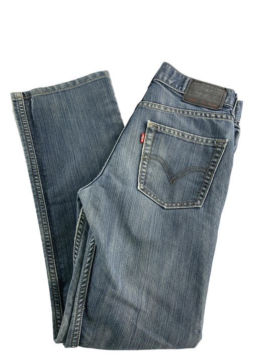 Levis 514 Jeans Mens 26x29.5 Blue Slim Straight Red Tab Denim Mid Rise Classic